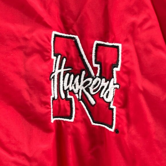 Vintage Champion Hooded Nebraska Cornhuskers Jacket Mens Large Red - Picture 3 of 8